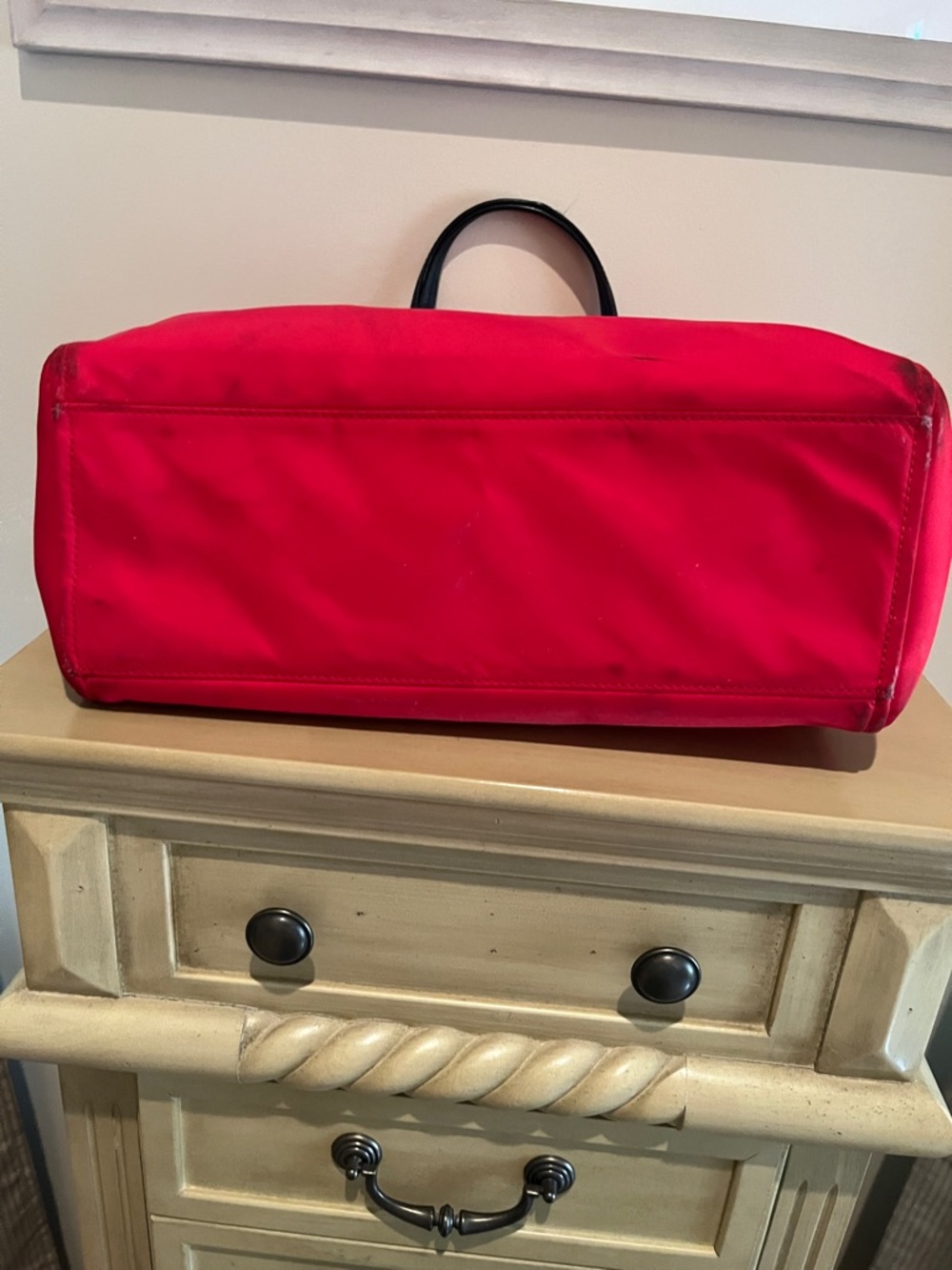 kate spade Bright Red Nylon Tote with Black Handles - Picture 9 of 13